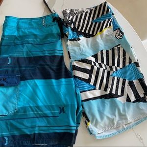Men's board shorts size 38 Billabong and Hurley